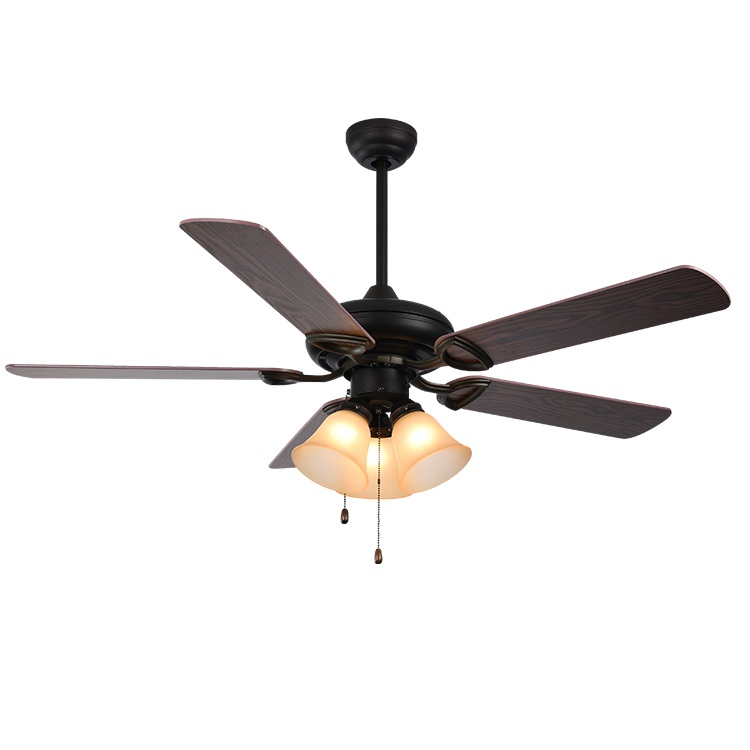 Hot Selling Indoor Decoration 52inch Electric E27 Remote Control Ceiling Fans Light