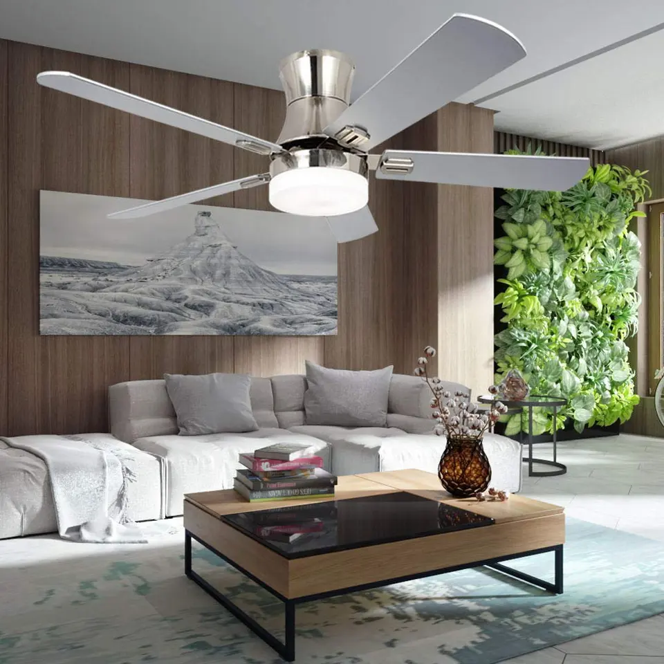 48 inch Cheap price DC motor Cooling Living room Decorative LED Ceiling fan